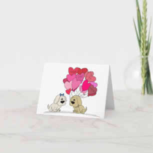 Valentine Puppies Card