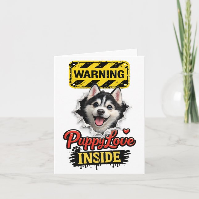 Valentine Puppy Love Card (Front)