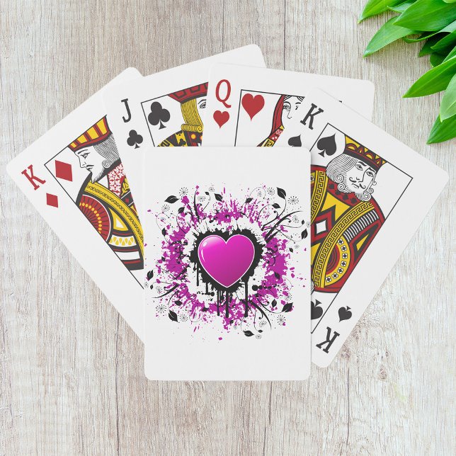 Valentine Purple Heart Playing Cards (Creator Uploaded)
