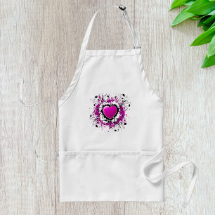 Valentine Purple Heart Standard Apron