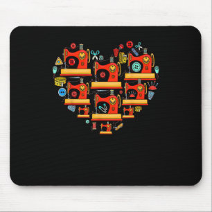 Valentine Quilting Sewing Seamstress Women Outfits Mouse Pad