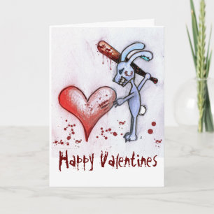 Valentine Rabbit Card (White)