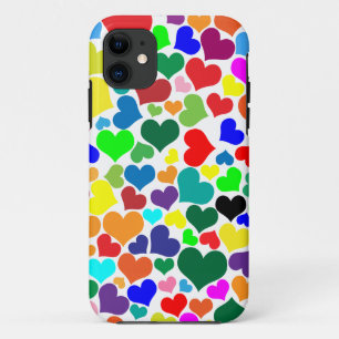 valentine rainbow hearts Case-Mate iPhone case