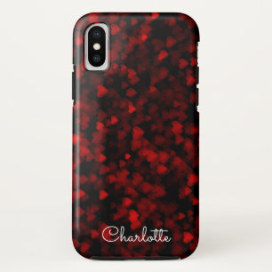 Valentine Red Bokeh Hearts Case-Mate iPhone Case