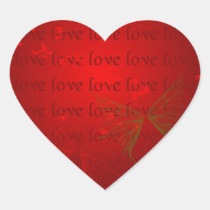 Valentine Red Hearts Heart Sticker