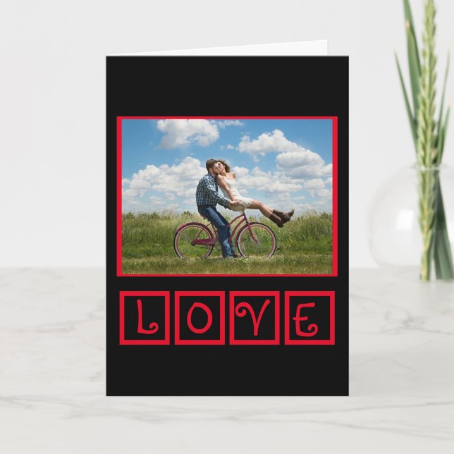 Valentine Romantic I Love You Photo  Card (Front)