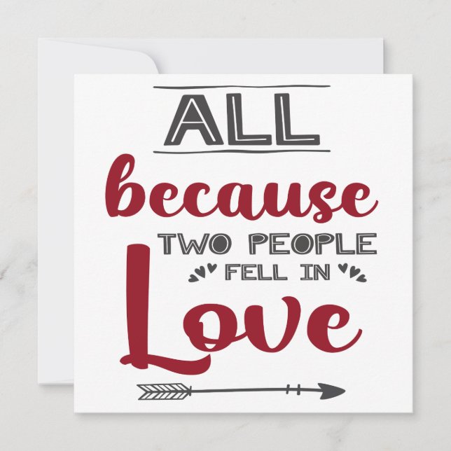 Valentine romantic love quote holiday card (Front)