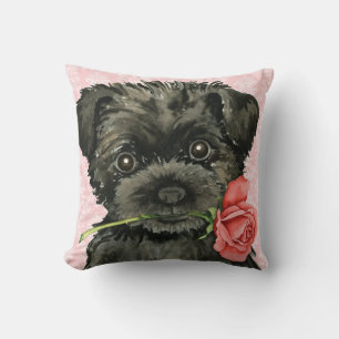 Valentine Rose Affenpinscher Cushion