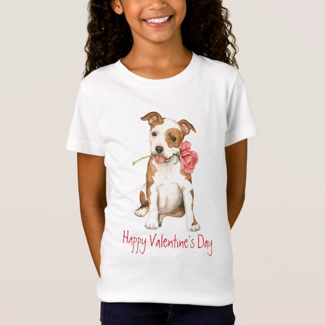 Valentine Rose Am Staff T-Shirt (Front)