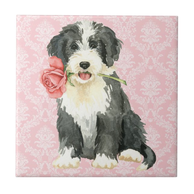 Valentine Rose Beardie Tile (Front)