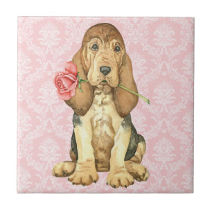 Valentine Rose Bloodhound Tile