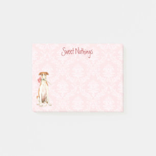 Valentine Rose Borzoi Post-it Notes