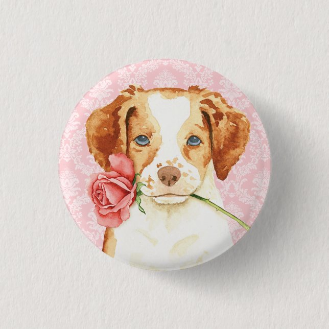 Valentine Rose Brittany 3 Cm Round Badge (Front)