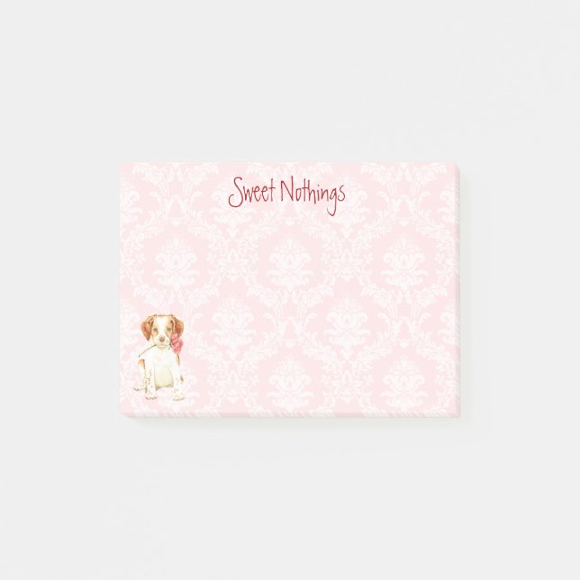 Valentine Rose Brittany Post-it Notes (Front)