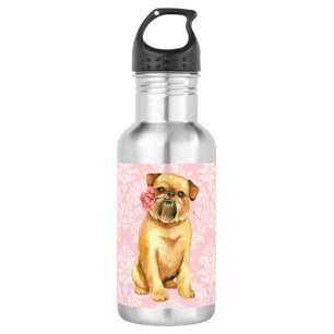 Valentine Rose Brussels Griffon 532 Ml Water Bottle