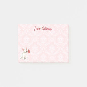 Valentine Rose Bull Terrier Post-it Notes