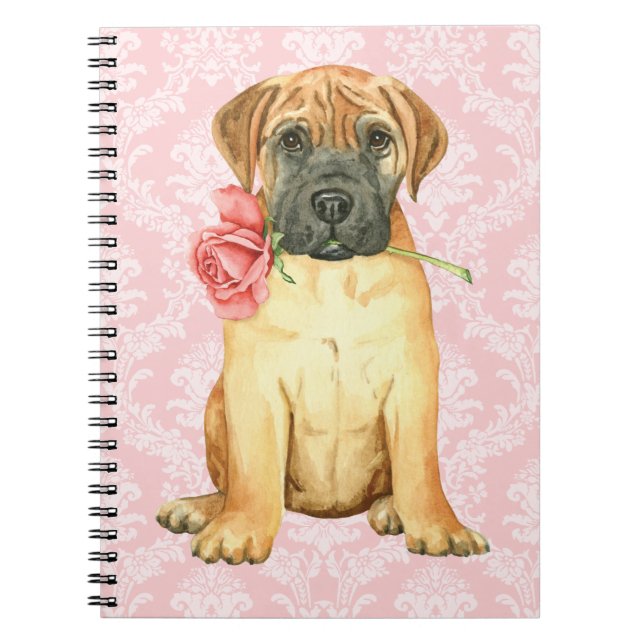 Valentine Rose Bullmastiff Notebook (Front)