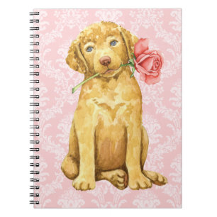 Valentine Rose Chesapeake Bay Retriever Notebook
