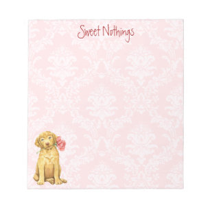 Valentine Rose Chesapeake Bay Retriever Notepad