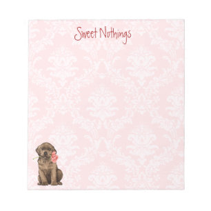 Valentine Rose Chocolate Lab Notepad