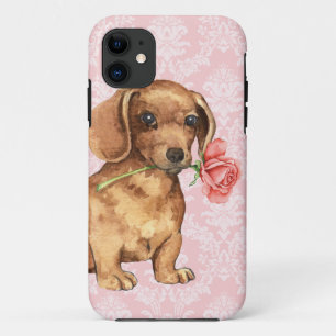 Valentine Rose Dachshund Case-Mate iPhone Case