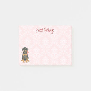 Valentine Rose Doberman Post-it Notes