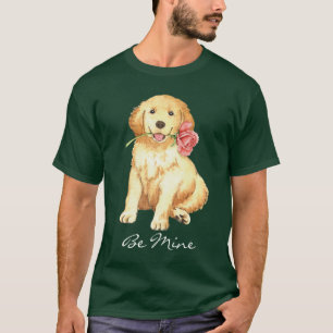 Valentine Rose Golden Retriever T-Shirt