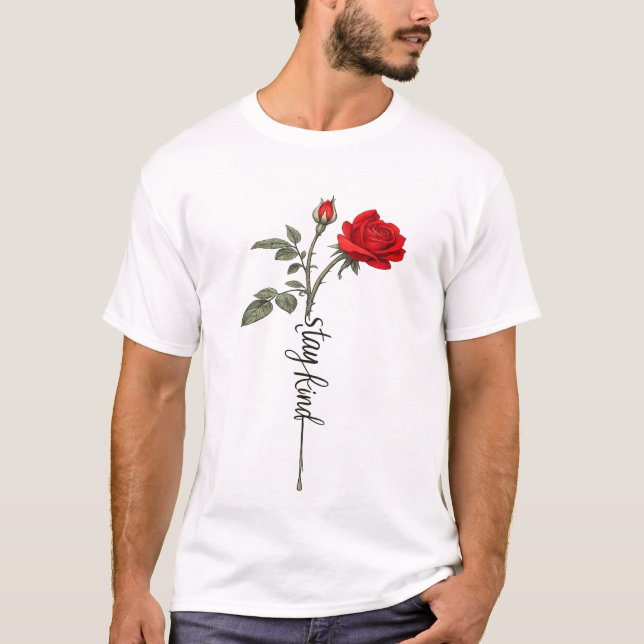 Valentine Rose Graphic Men’s T-Shirt  (Front)