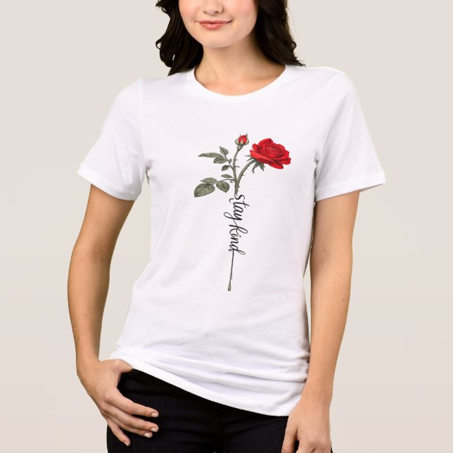 Valentine Rose Graphic Women’s T-Shirt  Tri-Blend Shirt (Front)