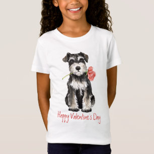 Valentine Rose Mini Schnauzer T-Shirt