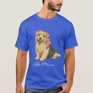 Valentine Rose Norfolk Terrier T-Shirt