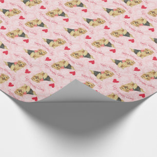Valentine Rose Norfolk Terrier Wrapping Paper