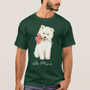 Valentine Rose Samoyed T-Shirt