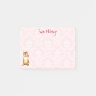 Valentine Rose Shiba Inu Post-it Notes
