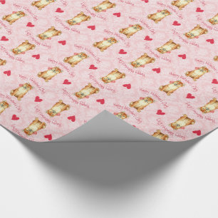 Valentine Rose Shiba Inu Wrapping Paper