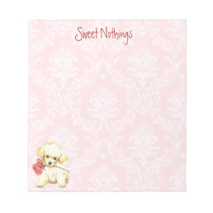 Valentine Rose Toy Poodle Notepad
