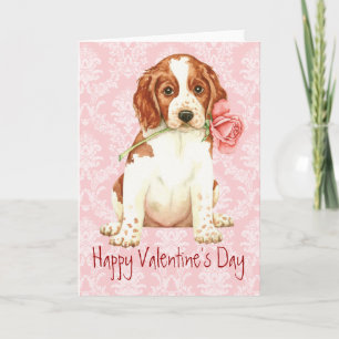 Valentine Rose Welshie Holiday Card