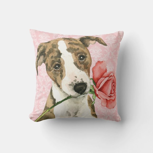 Valentine Rose Whippet Cushion (Front)