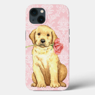 Valentine Rose Yellow Lab iPhone 13 Case