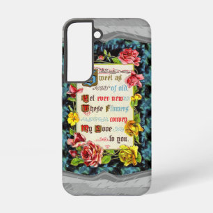 Valentine Roses And Poem Samsung Galaxy Case