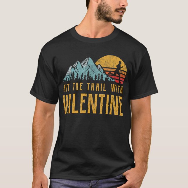VALENTINE Running - Hit The Trail with Family Name T-Shirt (Front)