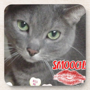 Valentine Russian Blue Cat Coaster