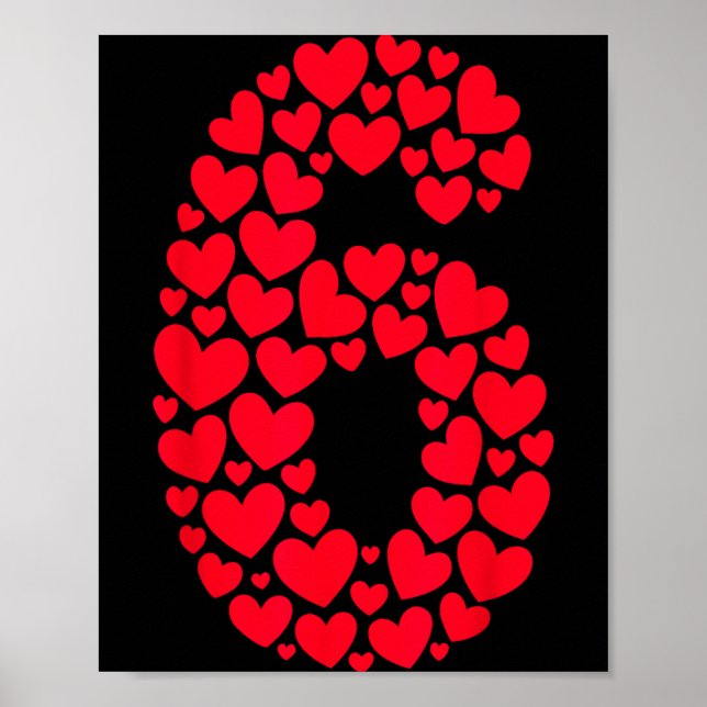 Valentine’s Day 67 Filled With Heart Funny Six Sev Poster (Front)