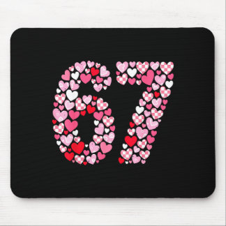 Valentine’s Day 67 Hearts Romantic Funny Six Seven Mouse Pad