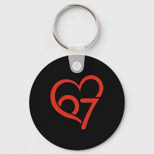Valentine’s Day 67 Meme 67th Birthday 6 7 Valentin Key Ring