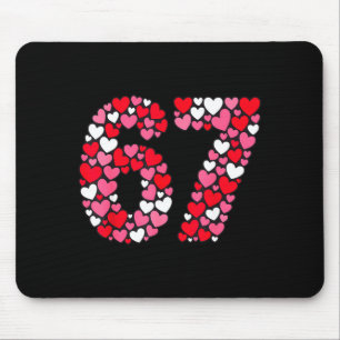 Valentine’s Day 67 Meme Filled With Hearts Funny S Mouse Pad