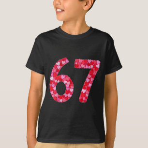 Valentine’s Day 67 Meme Filled With Hearts Funny S T-Shirt