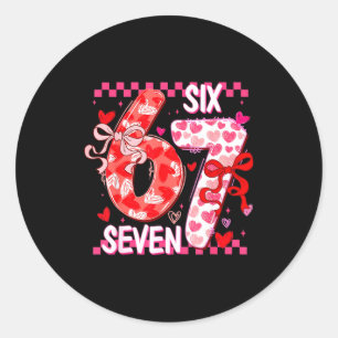 Valentine’s Day 67 Meme Happy Valentines Day Funny Classic Round Sticker