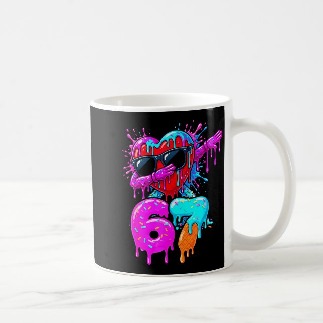 Valentine’s Day 67 Six Seven 6 7 Valentine Dabbing Coffee Mug (Right)