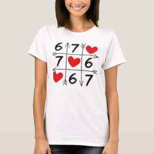 Valentine’s Day 67 Six Seven Meme Love 6 7 Heart C T-Shirt